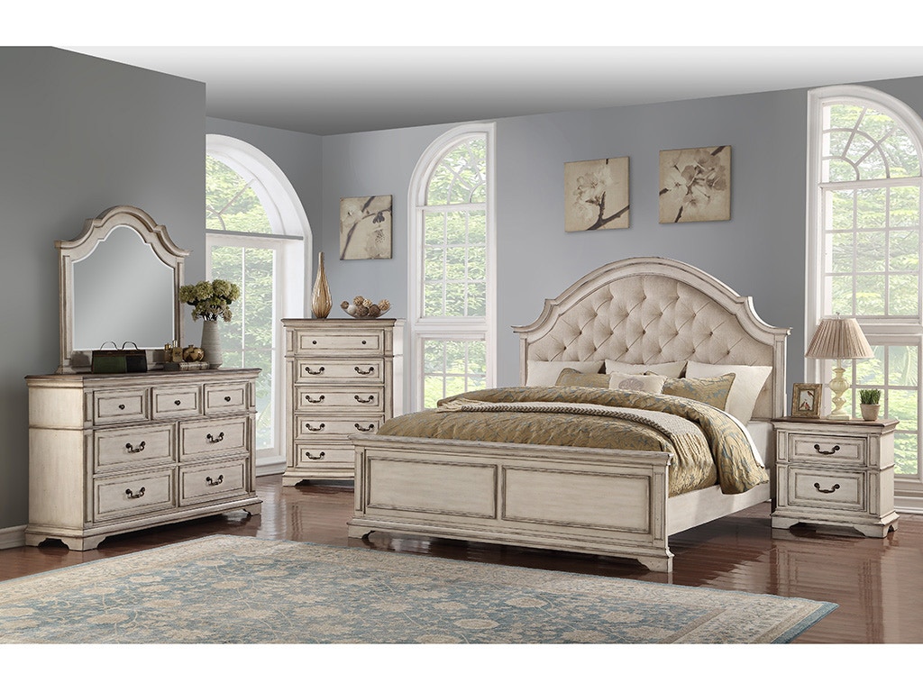New Classic Bedroom ANASTASIA 5 Piece Set - Queen Panel Bed